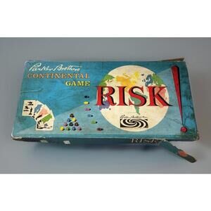 Vintage Parker Brothers Continental Game Risk Board Game 1959 No Directions